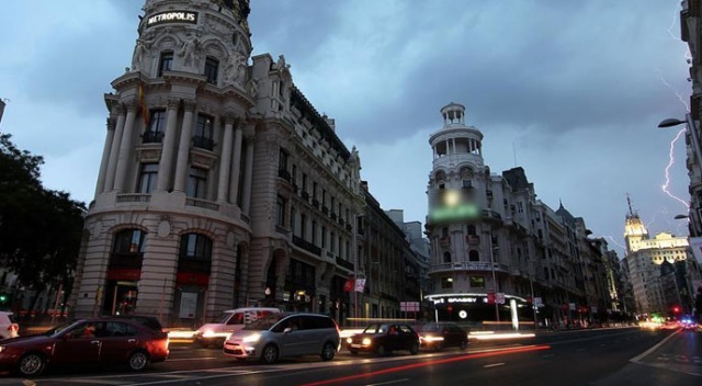 Madrid&#039;de yağmur ve dolu etkili oldu