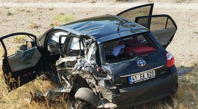 Otomobile çarpan tır yandı: 2 yaralı