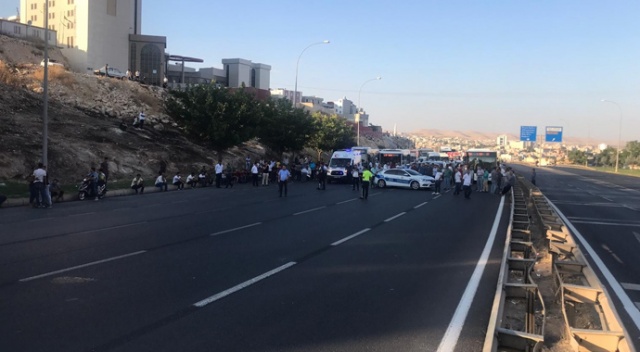 Şanlıurfa’da patlayıcı madde fünye ile patlatıldı