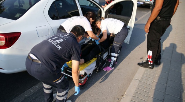 Eşiyle tartışan hamile kadın kendini otomobilden attı