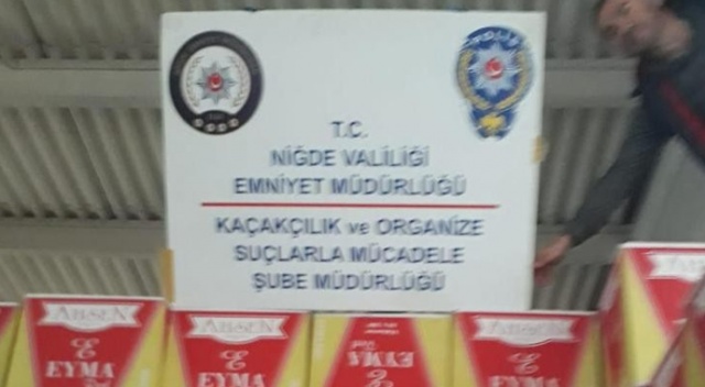 Niğde’de 11 milyon adet ’makaron’ ele geçirildi
