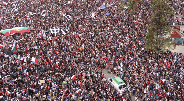 'Şili tarihinin en büyük protestosu' 7. gününde 'Şili tarihinin en büyük protestosu' 7. gününde