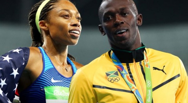 Allyson Felix, Usain Bolt'un altın madalya rekorunu kırdı Allyson Felix, Usain Bolt'un altın madalya rekorunu kırdı