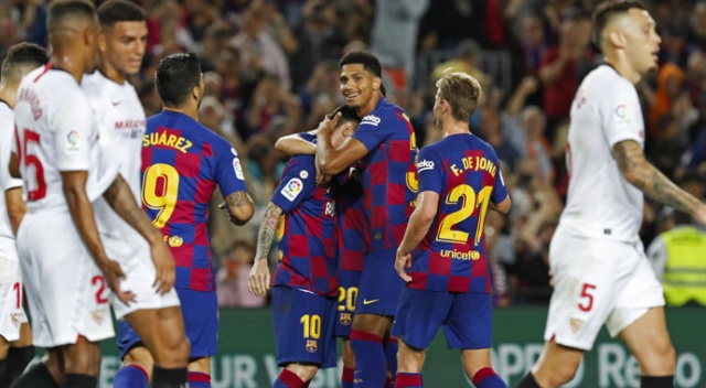 Barcelona, Sevilla'yı farklı yendi Barcelona, Sevilla'yı farklı yendi