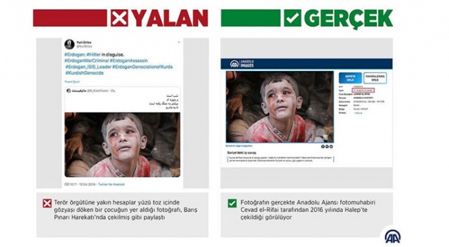 Barış Pınarı Harekatı aleyhine sahte fotoğraflarla manipülasyon çabası