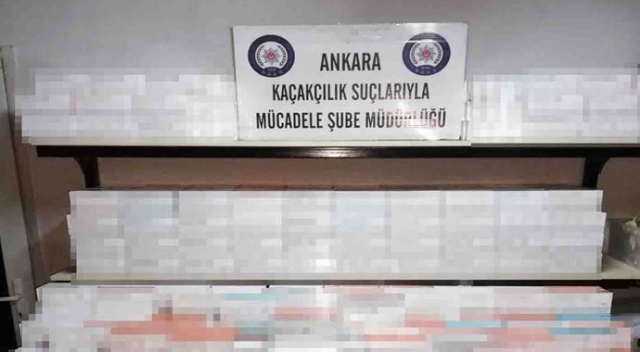 Başkent'te 9 bin paket kaçak sigara ele geçirildi Başkent'te 9 bin paket kaçak sigara ele geçirildi