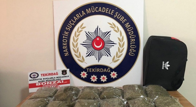 Çorlu’da 6 kilo 700 gram bonzai ele geçirildi Çorlu’da 6 kilo 700 gram bonzai ele geçirildi