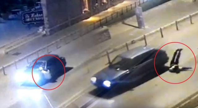 &#039;Dur&#039; ihtarına uymadı, polisi 400 metre arabasının kaputunda taşıdı!