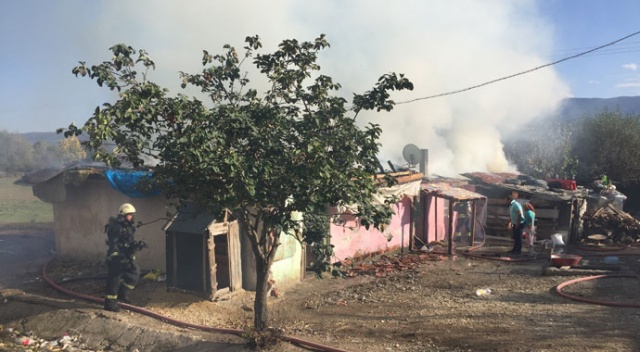 Bolu’da, aynı aileye ait 3 ev alev alev yandı
