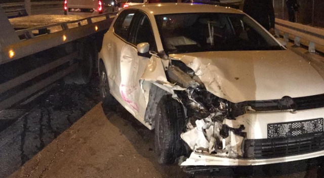 Kağıthane&#039;de zincirleme trafik kazası: 1 yaralı