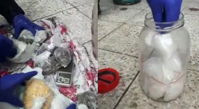 Bebek bezinden uyuşturucu çıktı