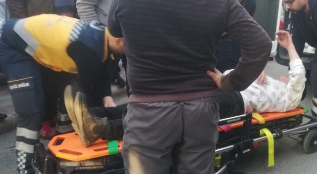 Otomobil ile motosiklet çarpıştı: 1 yaralı