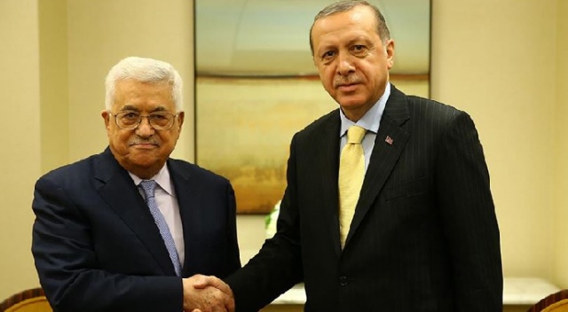 Cumhurbaşkanı Erdoğan, Filistin Devlet Başkanı Abbas ile 'sözde barış planı'nı görüştü