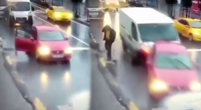 İnanılmaz kaza! Ölümden saniyelerle kurtuldu