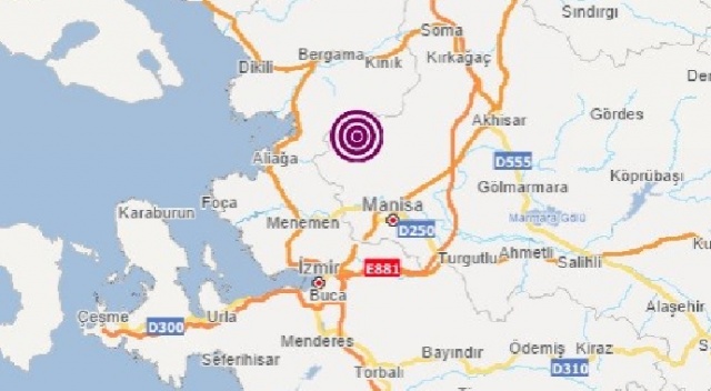 Manisa&#039;da 4.1 büyüklüğünde deprem