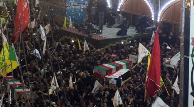Süleymani&#039;nin Kerbela’daki cenaze törenine binlerce kişi katıldı