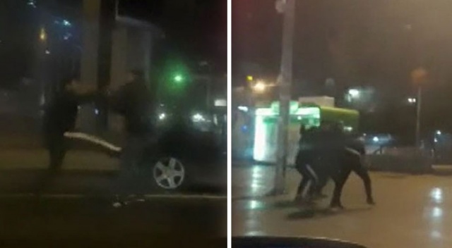 Trafikte kavga! Yarışalım mı diye soran 2 kişi reddedilince kavga etti
