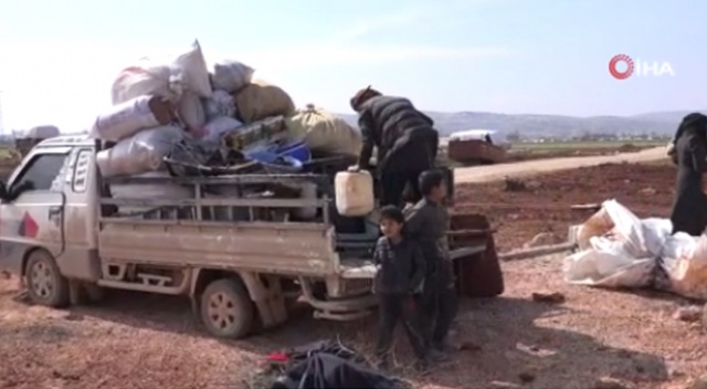 Bombardıman sürüyor, Suriyeliler kaçıyor Bombardıman sürüyor, Suriyeliler kaçıyor