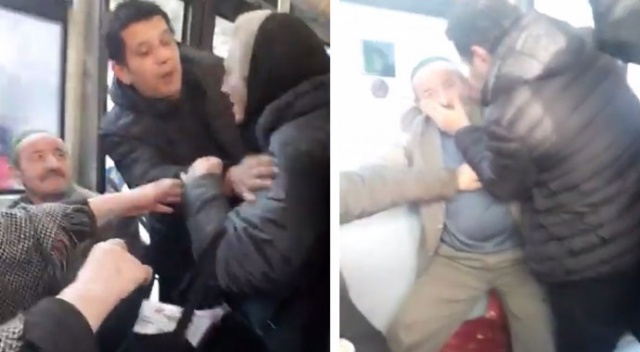 Yaşlılar otobüste kavga etti, vatandaşlar güçlükle ayırdı Yaşlılar otobüste kavga etti, vatandaşlar güçlükle ayırdı