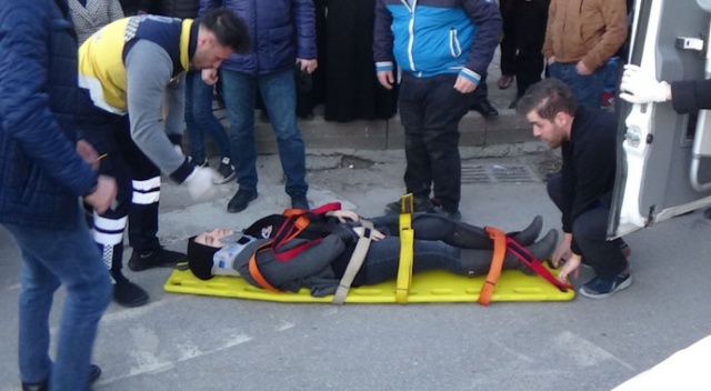 Yaya geçidinde öğrenciye araç çarptı Yaya geçidinde öğrenciye araç çarptı
