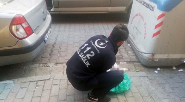 Avcılar'da çöp konteynerinin yanında yeni doğmuş bebek bulundu
