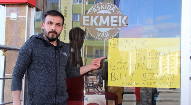 Avrupa&#039;ya gitmek isteyen göçmenler için &#039;askıda bilet kampanyası&#039; başlattı