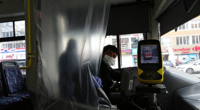 İstanbul’da otobüs şoföründen ilginç koronavirüs önlemi