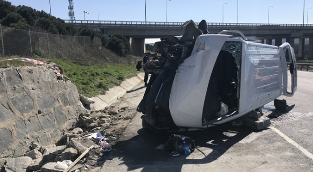 İstanbul Havalimanı yolunda feci kaza: 1 ölü 2 yaralı