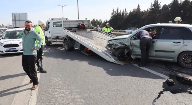 Kaza yapıp ters şeride uçan sürücüden ilginç istek!