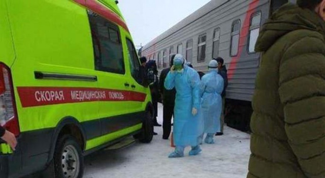 Rusya'da tren yolcuları koronavirüs şüphesiyle karantinaya alındı Rusya'da tren yolcuları koronavirüs şüphesiyle karantinaya alındı