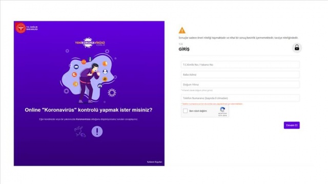 Sağlık Bakanlığının koronavirüs riskinin sorgulandığı internet sitesine bir saatte 100 bin ziyaret Sağlık Bakanlığının koronavirüs riskinin sorgulandığı internet sitesine bir saatte 100 bin ziyaret