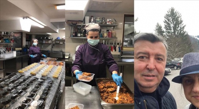 Türk iş adamı Bulgaristan&#039;da karantina altındaki otelinde yoksullara yemek sağlıyor