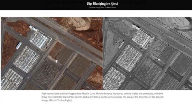 Washington Post, 'İran'da Kovid-19 toplu mezarlarına ait olduğunu' iddia ettiği görüntüler yayımladı