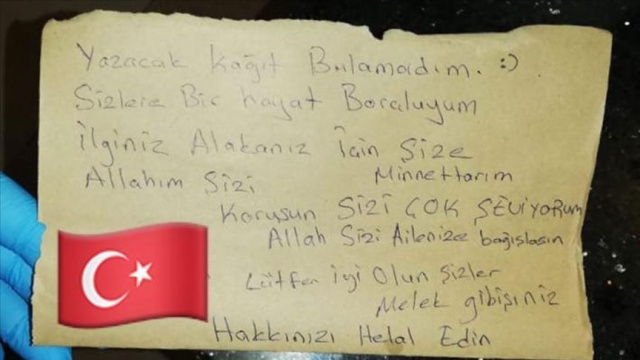 Bursa'da koronavirüsü yenen kişi sağlık çalışanlarına 'Sizlere bir hayat borçluyum' notu bıraktı