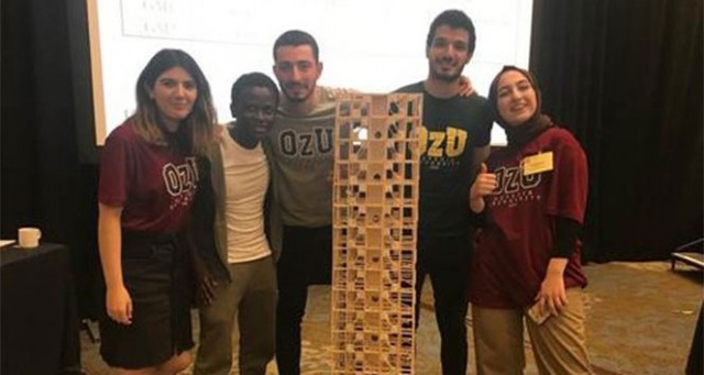Deprem temalı uluslararası yarışmada Özyeğin Üniversitesi Türkiye'yi temsil etti