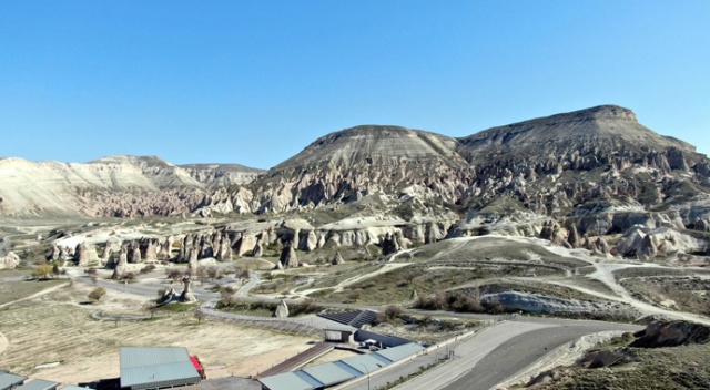 Hayalet şehir Kapadokya havadan görüntülendi