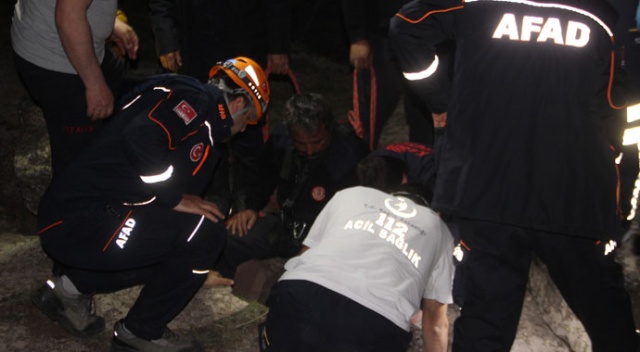 Kayalıklarda 48 saat mahsur kaldı, sesini duyan çoban sayesinde kurtuldu