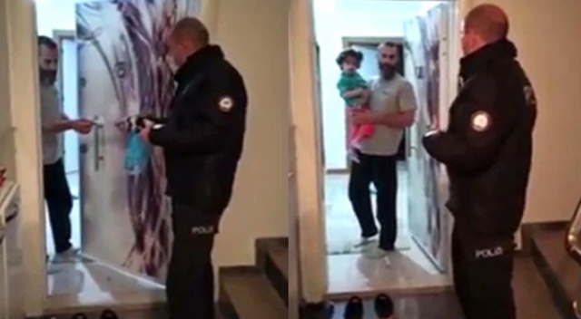 Polisten ailesinin susturamadığı 2 yaşındaki kıza emzik