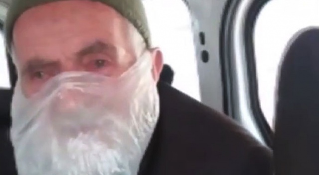 Poşeti maske yaptı, ilaçları için dışarı çıktı Poşeti maske yaptı, ilaçları için dışarı çıktı