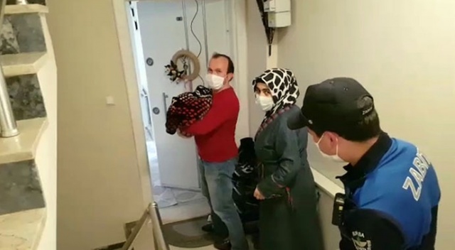 Yeni doğan Azra bebeği evine zabıta ulaştırdı