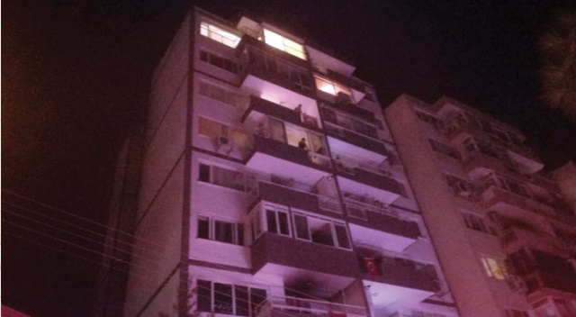 9 katlı binada korkutan yangın 9 katlı binada korkutan yangın