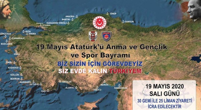 MSB: 19 Mayıs etkinlikleri kapsamında 25 limanda bayrak töreni yapılacak