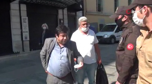 Sağlıkçıyım dedi, bekçiye kızarak maskeyi yırtıp yere attı