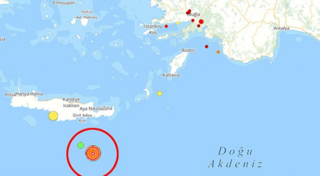 Akdeniz'de 6.4 büyüklüğünde deprem! Akdeniz'de 6.4 büyüklüğünde deprem!