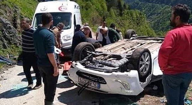 Trabzon'da araç uçuruma yuvarlandı : 1 ölü