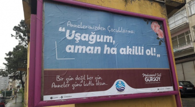 Trabzon’da bilboardlara dikkat çeken Anneler Günü mesajları