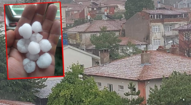 20 dakika yağan dolu, ilçe merkezi ve tarım alanlarına büyük zarar verdi 20 dakika yağan dolu, ilçe merkezi ve tarım alanlarına büyük zarar verdi