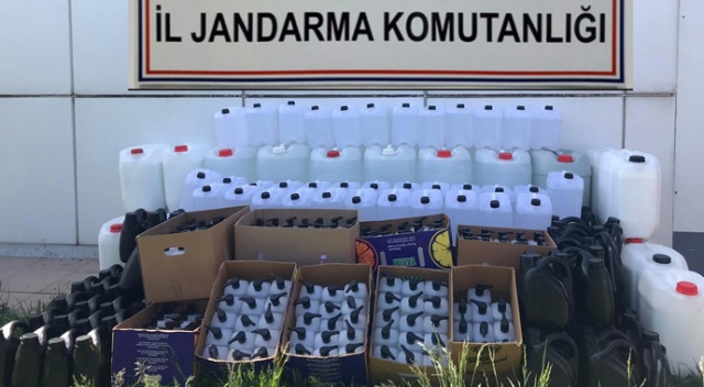Bolu’da bin 100 litre sahte dezenfektan ele geçirildi