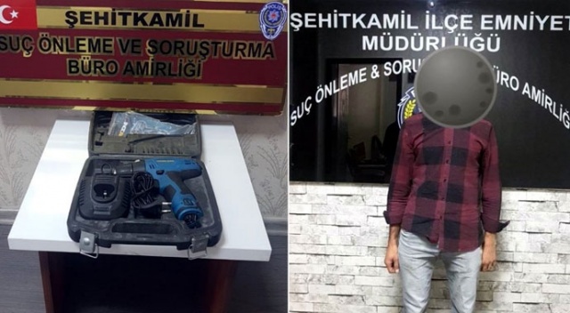 Çaldığı matkabı internet sitesinde satmak isteyince yakayı ele verdi