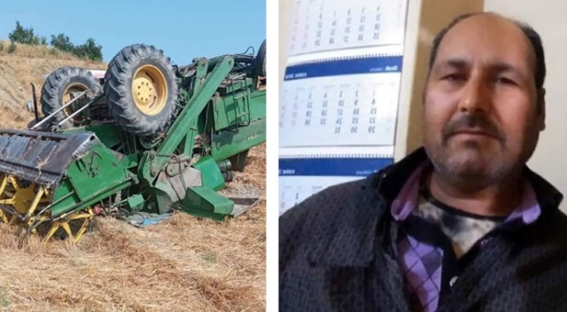 Devrilen biçerdöverin altında kalarak hayatını kaybetti